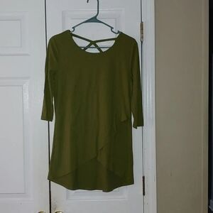 Girls Art Class Army Green  ribbed long sleeve dress  Sz XL  14/16